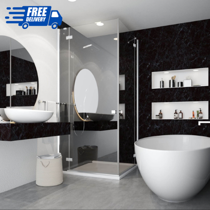 Wet Wall Panels Black Marble - GLOSS 2.8M