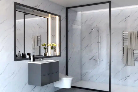 Wet Wall Panels Carrara - MATT 2.4M (Free Delivery Australia wide for over 8 panels)