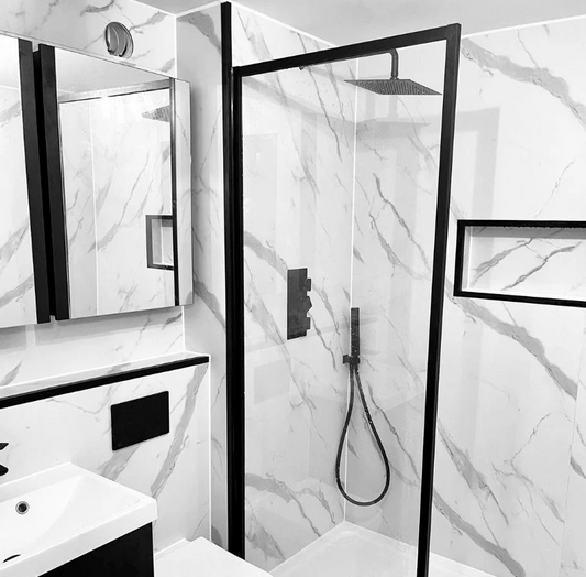 Wet Wall Panels Calcutta Marble - MATT 2.4M (Free Delivery Australia wide for over 8 panels)