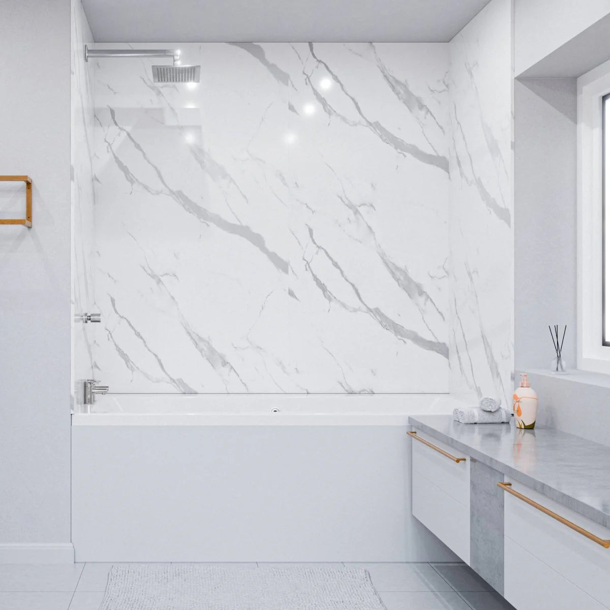 Wet Wall Panels Calcutta Marble - GLOSS 2.8M